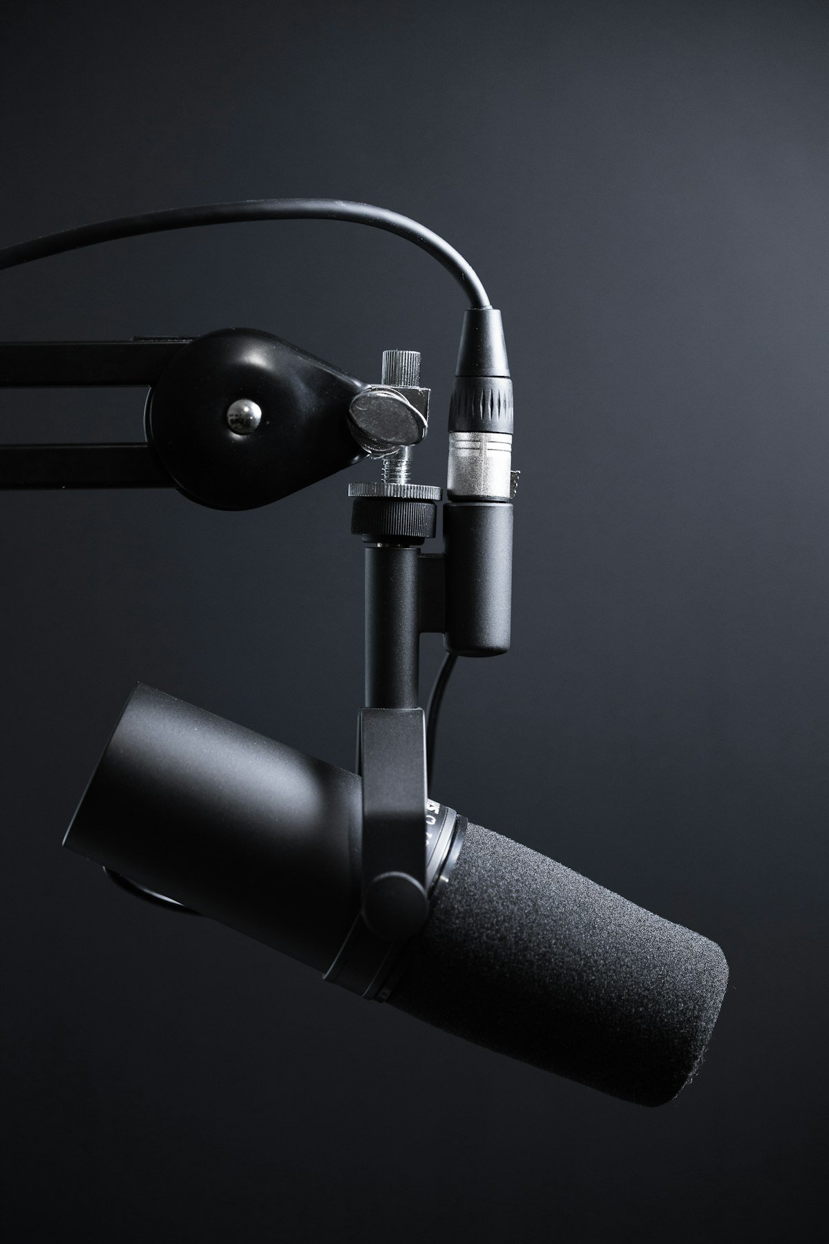 Vocal booth atmosphere in a recording studio